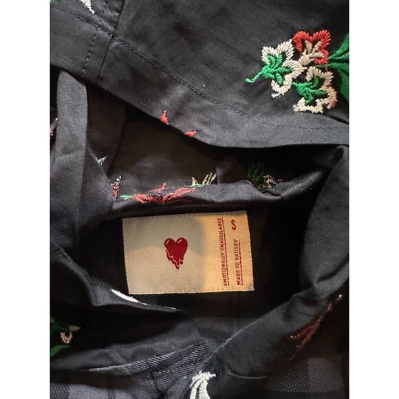 Emotionally Unavailable - Hooded Button Down Shirt - New - Sz Sm. made in Japan - Picture 5 of 7